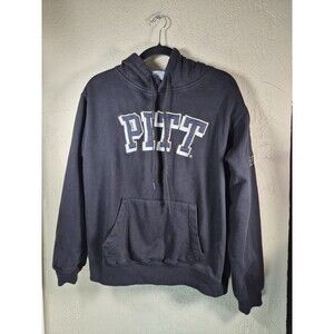 Pitt Panthers Sweatshirt Pullover Hoodie Black Medium Stadium Athletics Sleeve